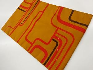 未使用品　抽象模様織出し洒落袋帯（未仕立て）